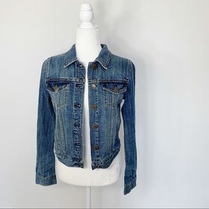 J CREW Indigo Denim button up jean jacket